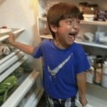 Kid screaming at the fridge