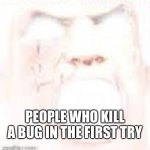 Mr. Incredible Being Canny | PEOPLE WHO KILL A BUG IN THE FIRST TRY | image tagged in mr incredible being canny,memes,brazil,brasil,funny,insects | made w/ Imgflip meme maker