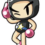 Black Bomber (Super Bomberman R) in Shoji Mizuno style