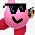 Kirby with a gun