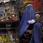 Afghan woman in burqa