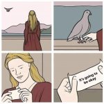 Pigeon gives message template