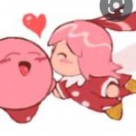 Kirby and ribbon