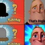 Who’s that Pokémon gravestone diglett template