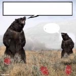 2 BEARS STAND OVER MAGA HATS