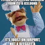 Welcome visitors from Reykjavík | U OUOUR GUOESTS FLYING INTU RELEEGH-DUORHEM FRUM ZEE-A ICELUOND; IT'S JUOST UN IURPURT, NUT A BEEGGEE-A CEETY. BORK BORK BORK! | image tagged in swedish chef,raleigh-durham,raleigh,durham,iceland | made w/ Imgflip meme maker
