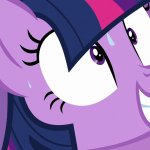 twilight sparkle's nervous face close up