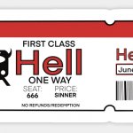 One Way Ticket to Hell meme