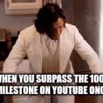 Eat it YouTube algorithm XD | WHEN YOU SURPASS THE 100K VIEWS MILESTONE ON YOUTUBE ONCE AGAIN | image tagged in gifs,markiplier,milestone,youtube views,victory,celebration | made w/ Imgflip video-to-gif maker