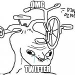 boobs | OMG; TWITTER | image tagged in ding ding | made w/ Imgflip meme maker