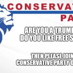 Conservative Party recruitment ad