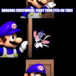 What Dragons See in 700 | DRAGONS EVERYWHERE, FEAST YOUR EYES ON THIS! BLEACH YOUR EYES!!! | image tagged in smg4 door with no text,sylveon,pokemon | made w/ Imgflip meme maker