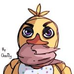 Chica eating chicken