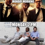 Mondays suck | GROOMERS ON MONDAY MORNING; MONDAY 2 PM | image tagged in expectation vs reality | made w/ Imgflip meme maker