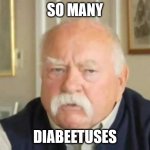 Wilford Brimley | SO MANY; DIABEETUSES | image tagged in wilford brimley | made w/ Imgflip meme maker