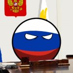 Russia ball throws phone GIF Template