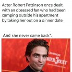 Robert Pattinson Dinner Date template