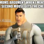 Mark Metroman | MY MOMS ARGUMENT WHEN I MENTION THE SECOND MOUSE GETS THE CHEESE | image tagged in mark metroman,early bird gets the worm,second mouse gets the cheese | made w/ Imgflip meme maker
