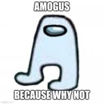 AmOgUs | AMOGUS; BECAUSE WHY NOT | image tagged in amogus,why not | made w/ Imgflip meme maker