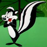 pepe le pew's happy face