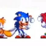 sonic dancing & knuckles GIF Template