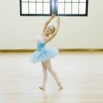 Kid doing ballet