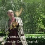 starbucks double shot coffee | Worker- put a few shots in my coffee, I need to stay up to get some work done
American Coffee shop- ok- | image tagged in gifs,guns | made w/ Imgflip video-to-gif maker