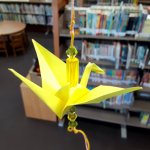 Yellow Origami Crane by Jefferson Harman