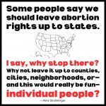 Abortion leave it up to the states