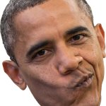 Obama goofy head with transparency