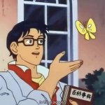 Original scene | image tagged in original meme,is this a pigeon,sfw,do not repost,anime,pigeon or butterfly xd | made w/ Imgflip meme maker