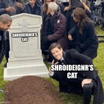 Grant Gustin over grave | SHROIDEIGNER'S CAT SHROIDEIGNR'S CAT | image tagged in grant gustin over grave | made w/ Imgflip meme maker