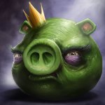 hyper realistic angry bird pig