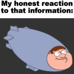 my honest reaction to that information