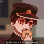 eats donut in japanese