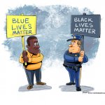 Blue lives matter black lives matter