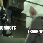 The Convicts Sneaking up on Frank West in Leisure Park | FRANK WEST; THE CONVICTS | image tagged in disney bolt baseball bat,dead rising | made w/ Imgflip meme maker