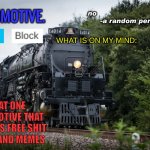 Locomotive Announcement Template meme