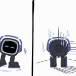 Emo pet robot happy - sulking
