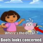 He seems so concerned for Dora's low IQ | Boots looks concerned. | image tagged in dora,dumbo,concerned sean intensifies | made w/ Imgflip meme maker