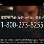 suicide prevention hotline meme