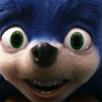 Ugly Sonic Staring at You meme