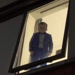 kid waiting at window creepy