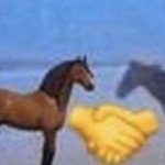horse handshake my man