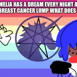 XENO NOODLE IS SHY TO PRESENT XHE LGBTQQIAAP | XENOMELIA HAS A DREAM EVERY NIGHT ABOUT FINDING A BREAST CANCER LUMP WHAT DOES THAT MEAN | image tagged in othercancer | made w/ Imgflip meme maker