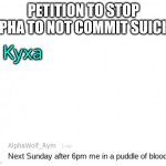 Suicide Petition meme