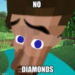 NO BITCHES | NO; DIAMONDS | image tagged in no bitches | made w/ Imgflip meme maker