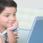 Kid watching screen