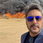 guy with massive fire behind him template