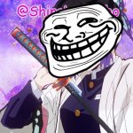 I decided to edit troll face onto shinobu kochou and I have no regrets | image tagged in shinobu kocho announcment template,troll face,demon slayer | made w/ Imgflip meme maker